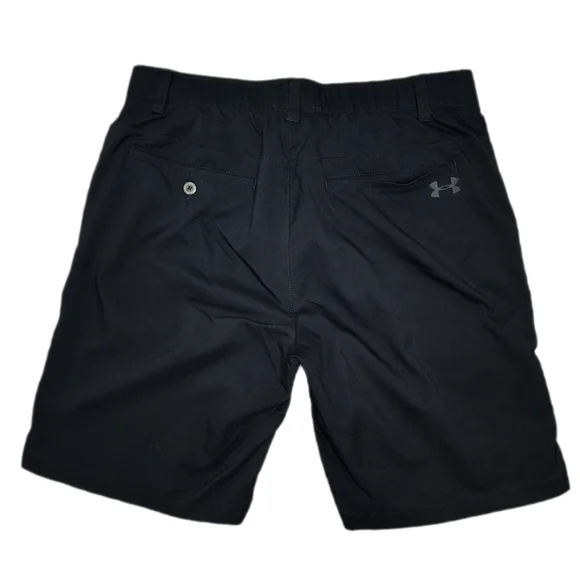 Under Armour Mens Size 34‎ Black Flat Front Performance Golf Shorts 2 - Picture 3 of 5